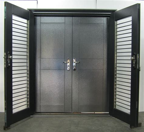 house metal double doors|residential steel security double doors.